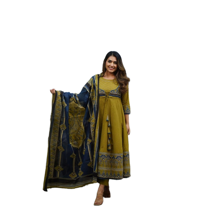Roman cotton with beautiful Multi-colored embroidery,touch of khatli